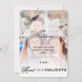 Zuhause für die Ankündigungskarte für den Urlaub Feiertagskarte