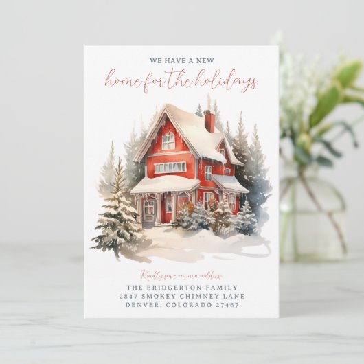 Zuhause für die Feiertage-Ankündigung Einladung (Stehend Vorderseite)