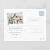 Zuhause für die Feiertage-Foto-Ankündigung Postkarte (Rückseite)