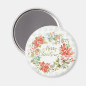 Zuhause für die Feiertage Frohe Weihnachten Magnet (Vorderseite/Rückseite)