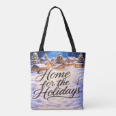 'Zuhause für die Feiertage' Tasche (Rückseite)