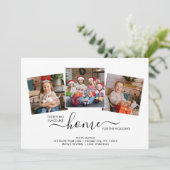 Zuhause für die Ferien 3 Foto Rot Karierte Bewegun Ankündigung (Stehend Vorderseite)