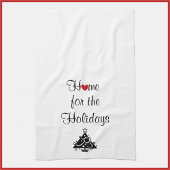 Zuhause für die Ferien Weißküche und Rotes Küchent Geschirrtuch