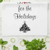 Zuhause für die Ferien Weißküche und Rotes Küchent Geschirrtuch (Gefaltet)