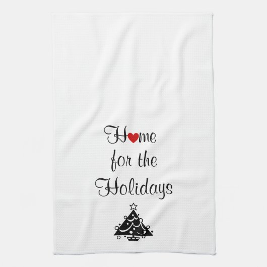 Zuhause für die Ferien Weißküche und Rotes Küchent Geschirrtuch (Vertikal)