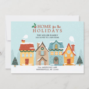 Zuhause für die Holidays Moving Holiday Card Feiertagskarte
