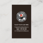 Zuhause für die Platzierung von Holz Visitenkarte (Rückseite)