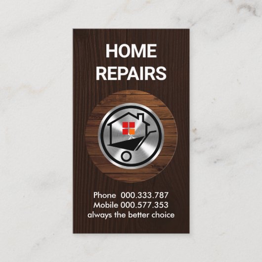 Zuhause für die Platzierung von Holz Visitenkarte (Vorderseite)