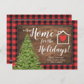 Zuhause für die Weihnachtsbaume Rustikale Bewegung Postkarte (Vorne/Hinten)