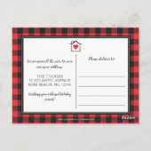 Zuhause für die Weihnachtsbaume Rustikale Bewegung Postkarte (Rückseite)