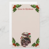 Zuhause für die Weihnachtsbühnen der 1900er Jahre Briefpapier (Vorne/Hinten)