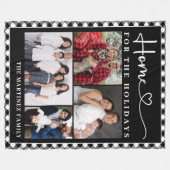 Zuhause für Familienfotos für Feiertage Fleecedecke (Vorderseite (Horizontal))