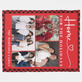 Zuhause für Familienfotos für Feiertage Fleecedecke (Vorderseite (Horizontal))