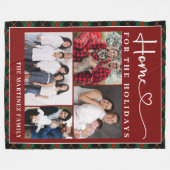 Zuhause für Familienfotos für Feiertage Fleecedecke (Vorderseite (Horizontal))