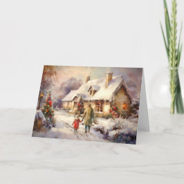 Zuhause für Feiertage Karte