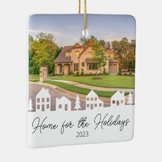 Zuhause für Feiertage Keramikornament (Rechts)