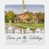 Zuhause für Feiertage Keramikornament (Vorderseite)