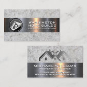 Zuhause für Immobilien in Anwesen | Metallgestein Visitenkarte (Vorne/Hinten)
