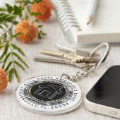 Zuhause für Schwarz, Gold und Silber - Realtor Cus Schlüsselanhänger (Vorderseite rechts)