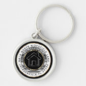 Zuhause für Schwarz, Gold und Silber - Realtor Cus Schlüsselanhänger (Vorne)