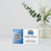 Zuhause für Solarzellen | QR Visitenkarte (Stehend Vorderseite)