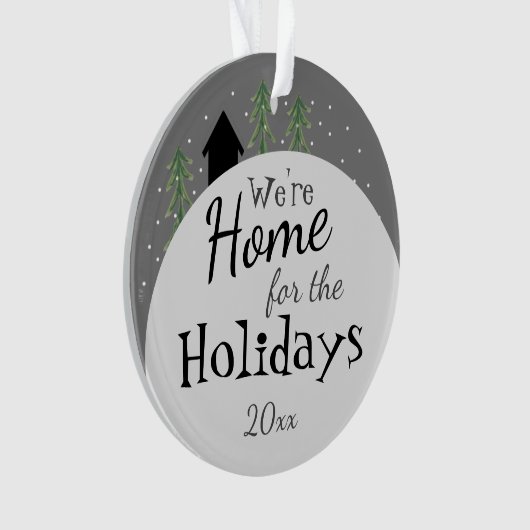 Zuhause für Urlaub 2020 Ornament (Vorderseite)