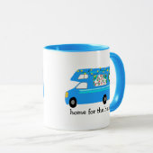 ZUHAUSE FÜR URLAUB Retro Christmas Camper CUSTOM Tasse (VorderseiteRechts)
