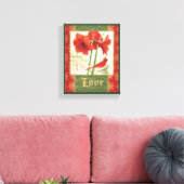 Zuhause für Weihnachten Amaryllis Liebe Leinwanddruck (Insitu (Wohnzimmer))
