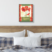 Zuhause für Weihnachten Amaryllis Liebe Leinwanddruck (Insitu (Schlafzimmer))
