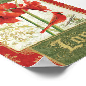 Zuhause für Weihnachten Amaryllis Liebe Poster (Ecke)