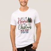 Zuhause für Weihnachten Funny Modern Funny Funny N Tri-Blend Shirt (Vorderseite)