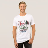 Zuhause für Weihnachten Funny Modern Funny Funny N Tri-Blend Shirt (Vorderseite voll)