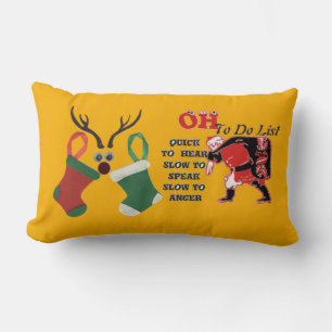 Zuhause für Weihnachten zu tun Liste Wünsche Lendenkissen