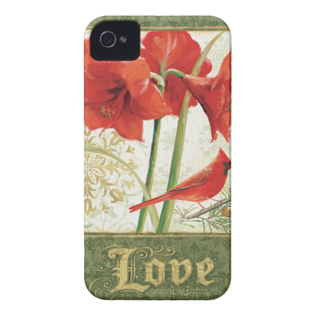 Zuhause für Weihnachtsamaryllis-Liebe Case-Mate iPhone Hülle (Rückseite)