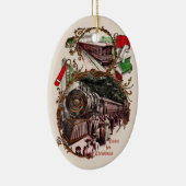 Zuhause für Weihnachtsbaumschmuck aus den 1900er J Keramikornament (Rechts)