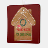 Zuhause für Weihnachtsfeiern Keramikornament (Links)
