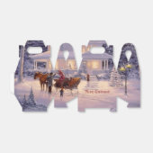 Zuhause für Weihnachtsfeiertage Geschenkschachtel (Ungefaltet)