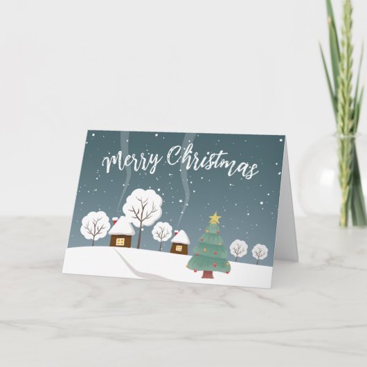 Zuhause für Weihnachtskarten Feiertagskarte (Vorderseite)