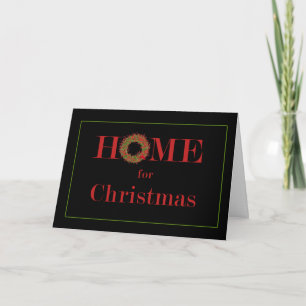 Zuhause für Weihnachtstext Feiertagskarte