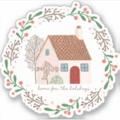 Zuhause für WeihnachtsweihnachtsVinyl Aufkleber (Vorderseite)