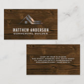 Zuhause für Wohnimmobilien | Holz Visitenkarte (Vorne/Hinten)