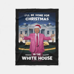 Zuhause für Xmas Santa Funny Trump Xmas Pajamas Fleecedecke