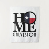 ZUHAUSE Galveston Texas Wandteppich (Vorderseite)