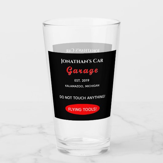 Zuhause Garage Car Mechanische Glasscheibe Bier Tr Glas (Vorderseite)
