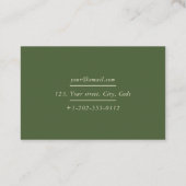 Zuhause Gärtner Pflanze Visitenkarte (Rückseite)