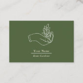 Zuhause Gärtner Pflanze Visitenkarte (Vorderseite)