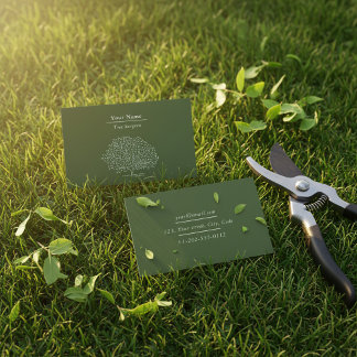 Zuhause Gärtner, Visitenkarte für Baumchirurgen