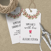 Zuhause gebacken mit Liebe Wasserfarben Geschenkanhänger