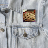Zuhause gebackener Apfelkuchen auf dem Kühlregal m Button (Beispiel)