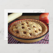 Zuhause gebackener Apfelkuchen auf dem Kühlregal m Postkarte (Vorne/Hinten)